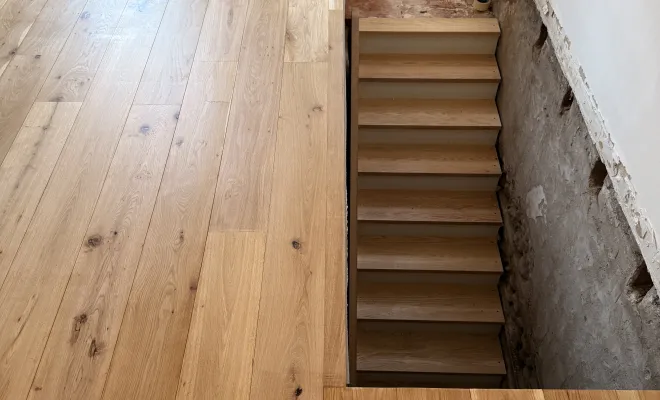 Pose de parquet sur ancienne cheminée à ramonville , Toulouse, Renovaz